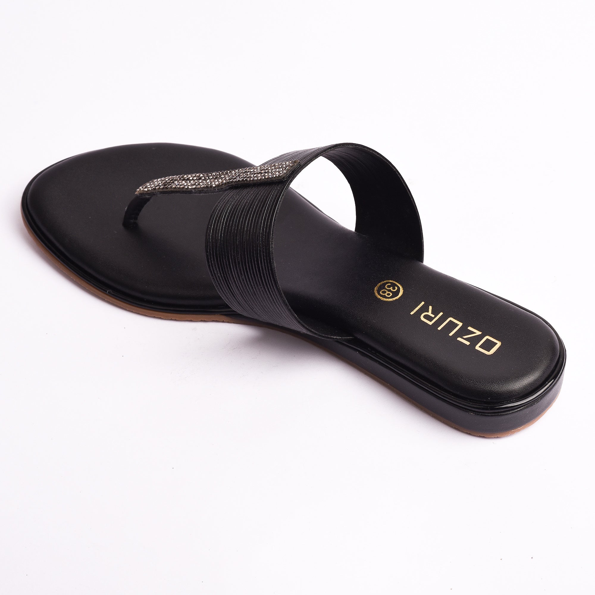 Elegant Slip-On Toe Ring Sandals with Textured Strap