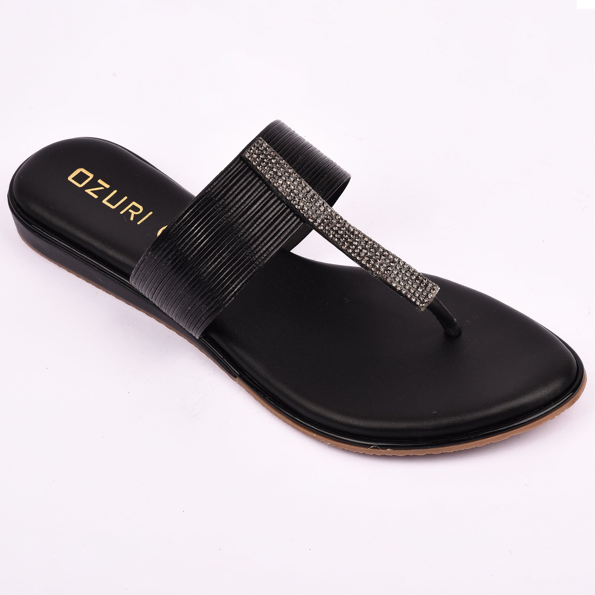 Elegant Slip-On Toe Ring Sandals with Textured Strap