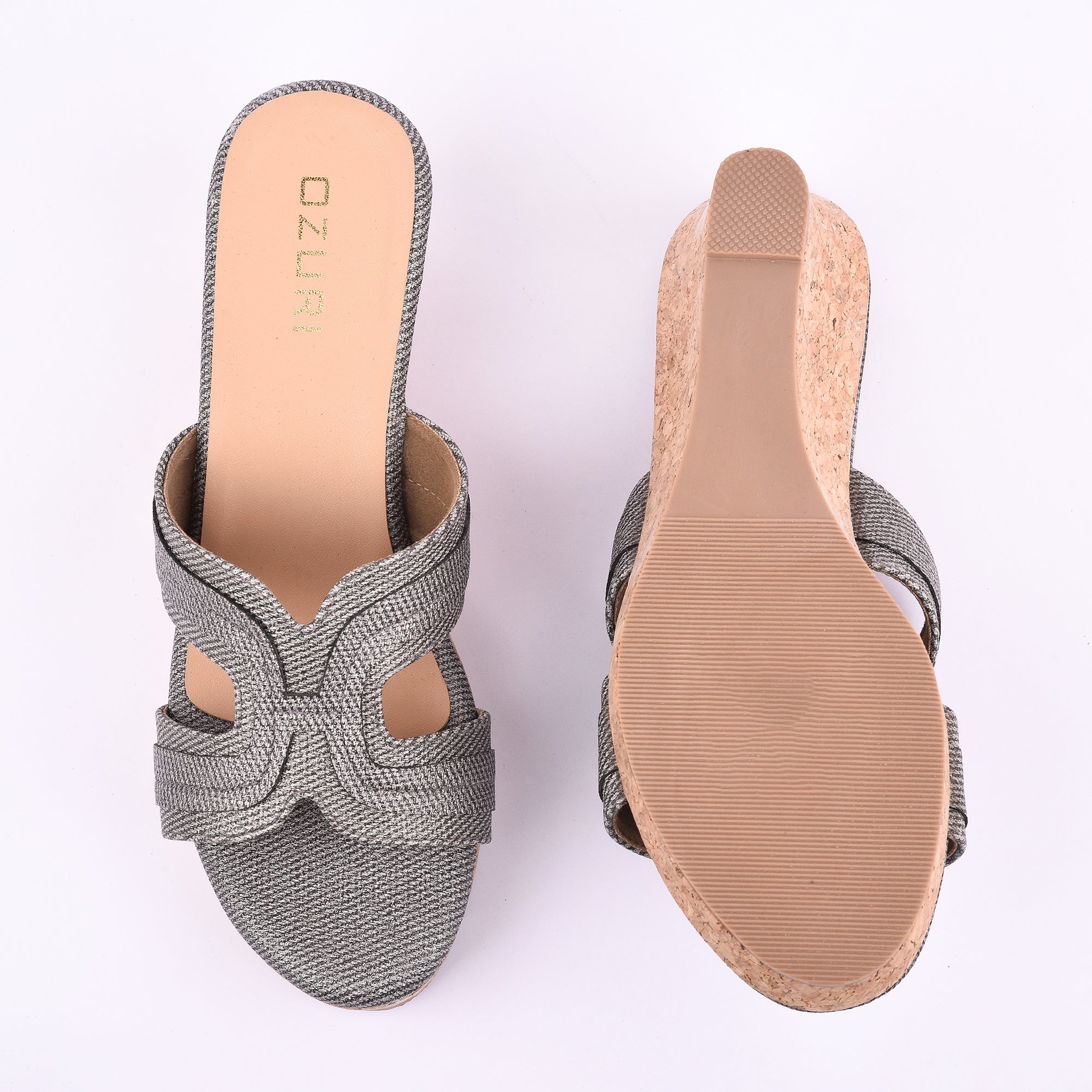 Ozuri Textured Slip-On Wedge Heels