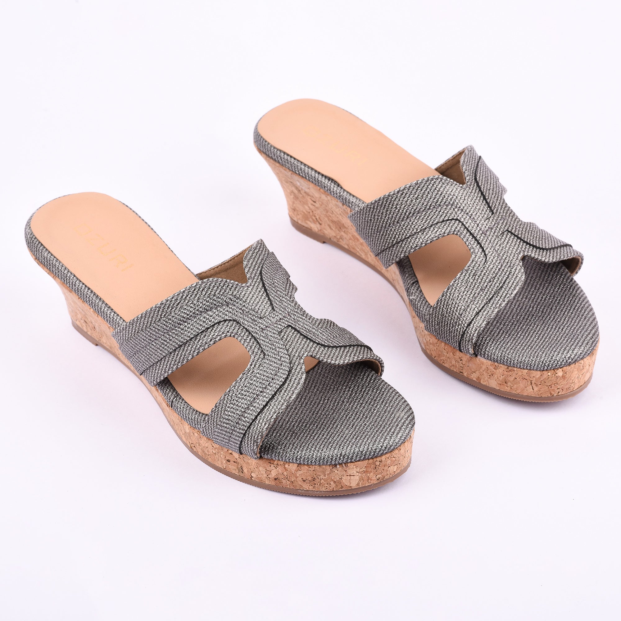 Ozuri Textured Slip-On Wedge Heels
