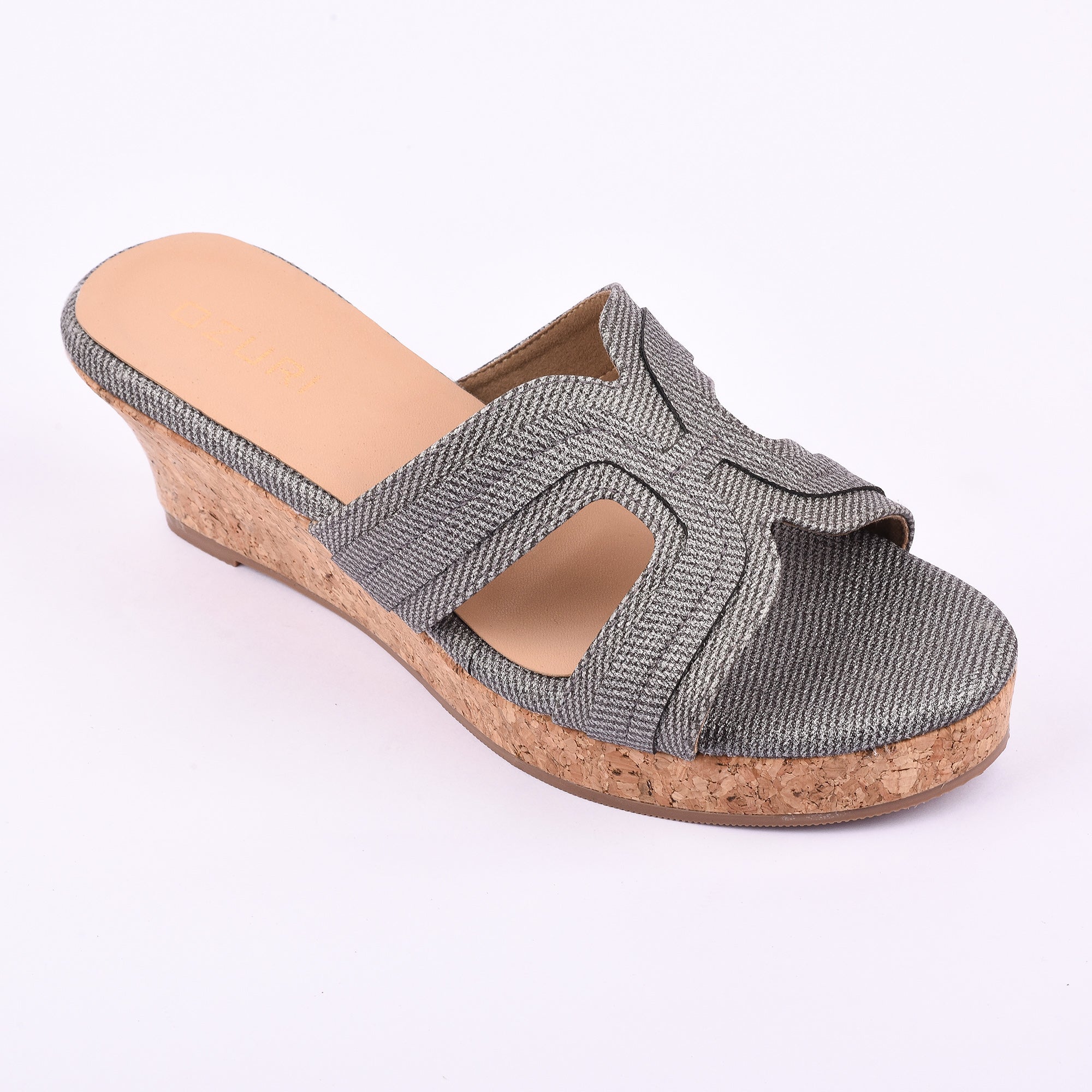 Ozuri Textured Slip-On Wedge Heels