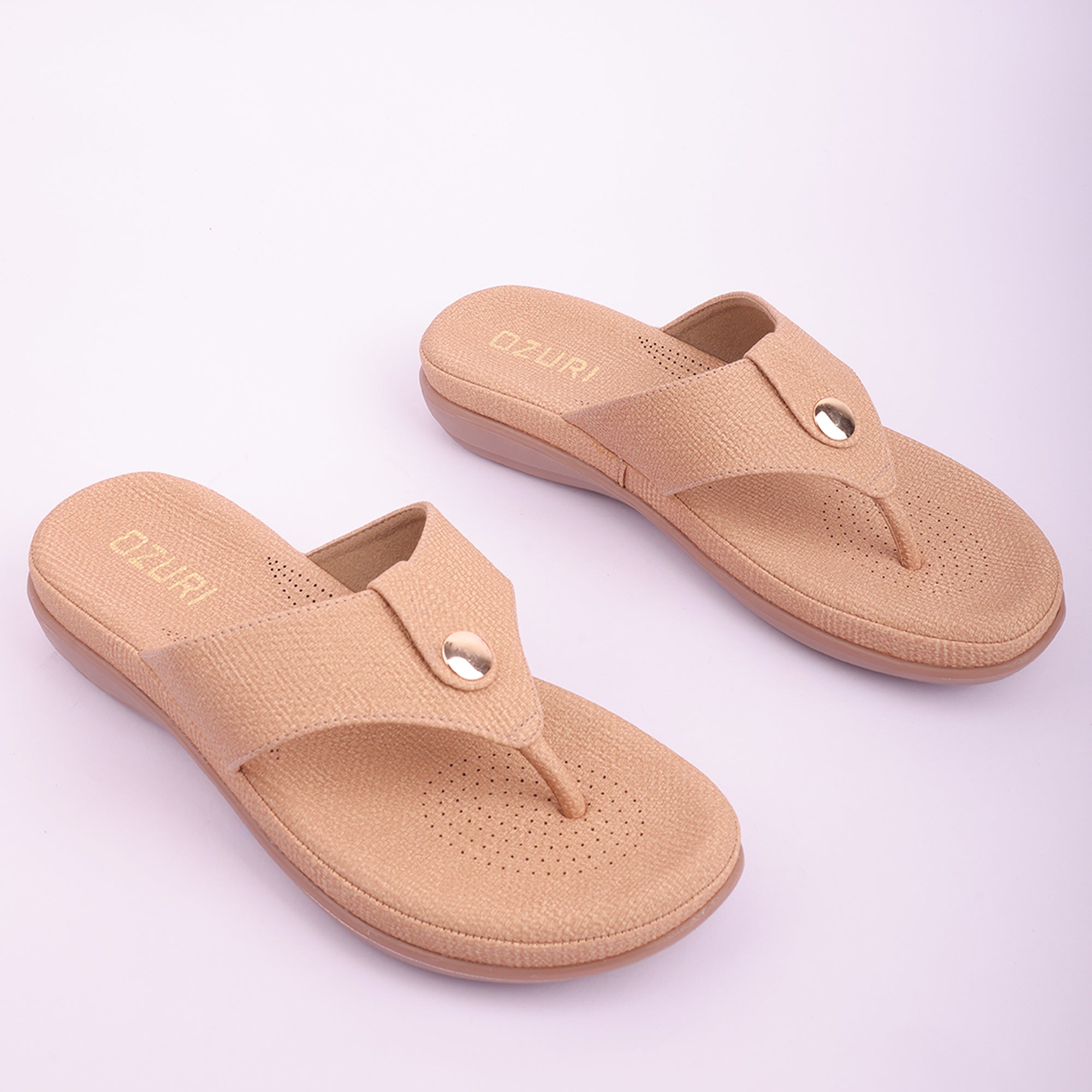 Stylish Textured Slip-On Ethnic Sandals