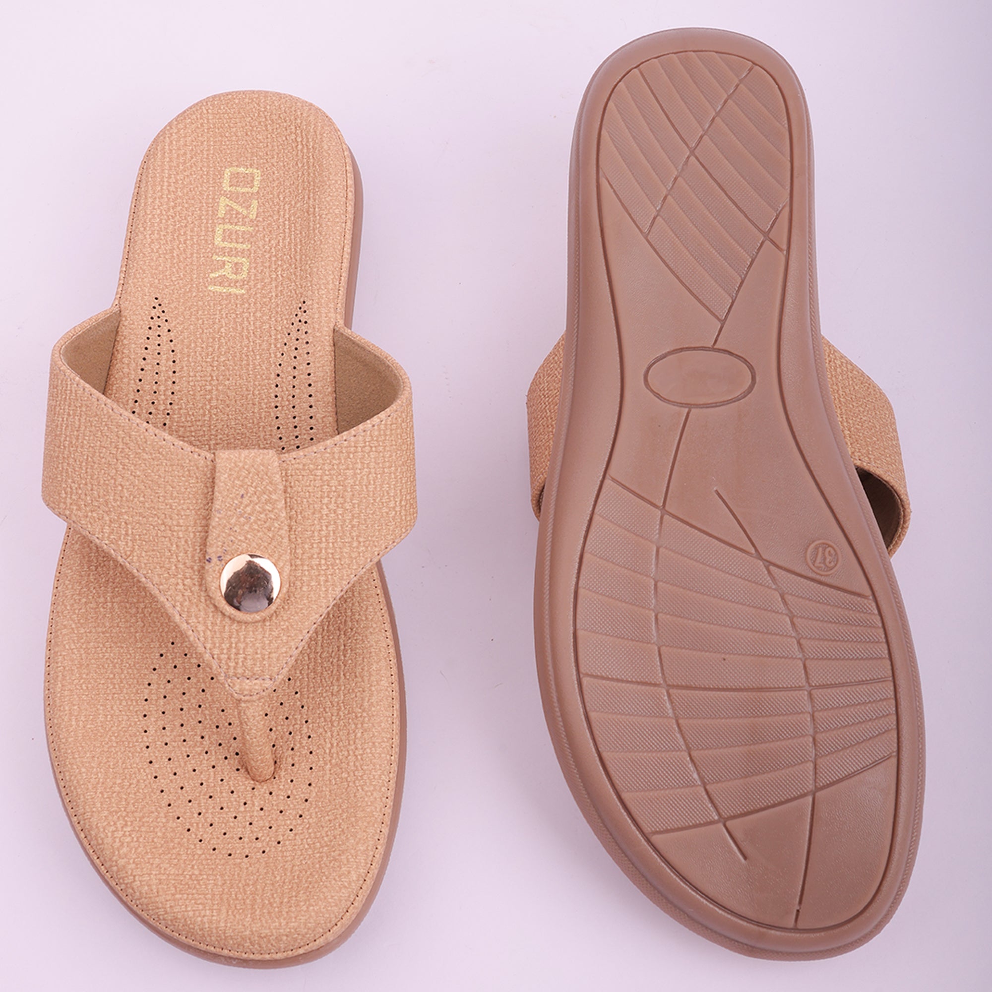 Stylish Textured Slip-On Ethnic Sandals