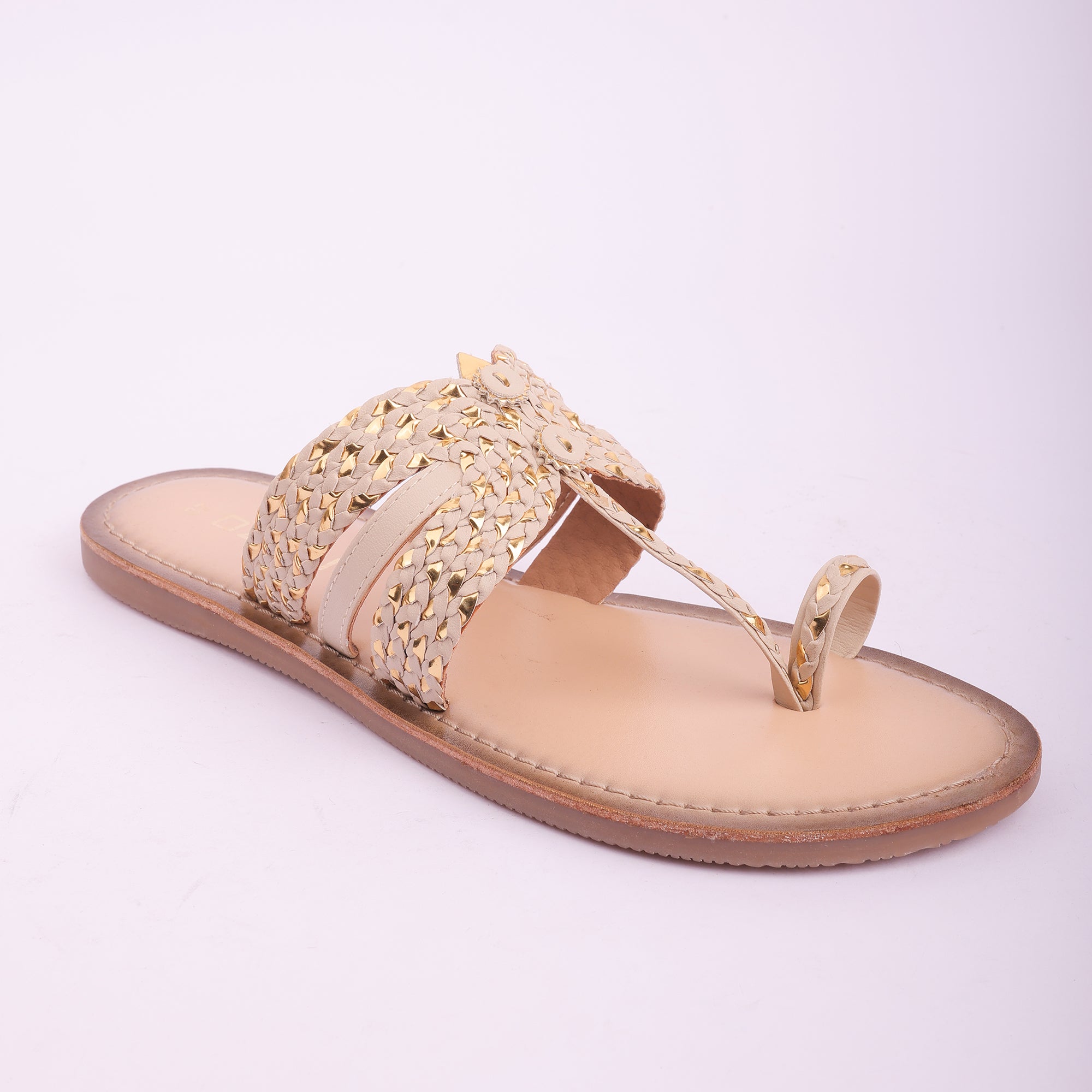 Embellished Handcrafted Toe Ring Flats for Women