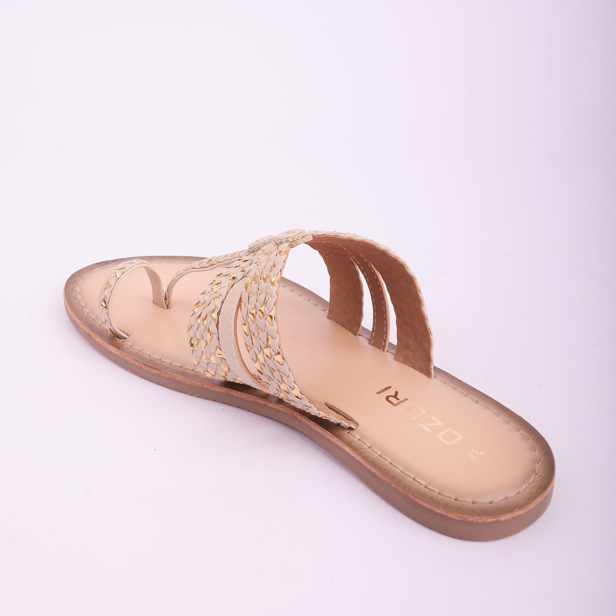 Embellished Handcrafted Toe Ring Flats for Women