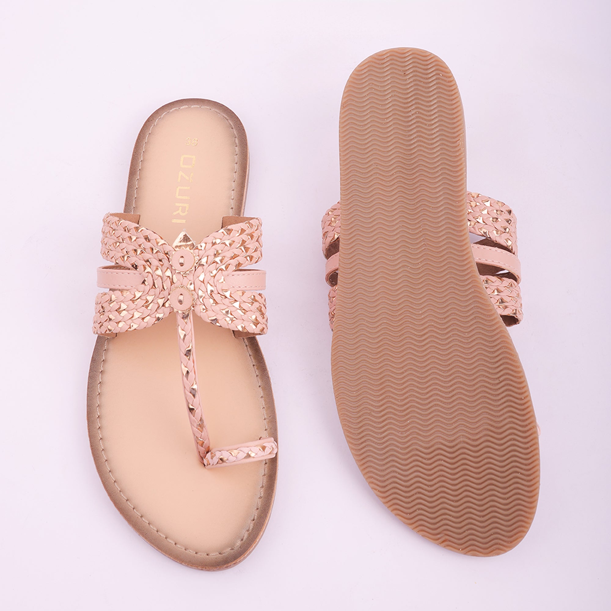 Embellished Handcrafted Toe Ring Flats for Women