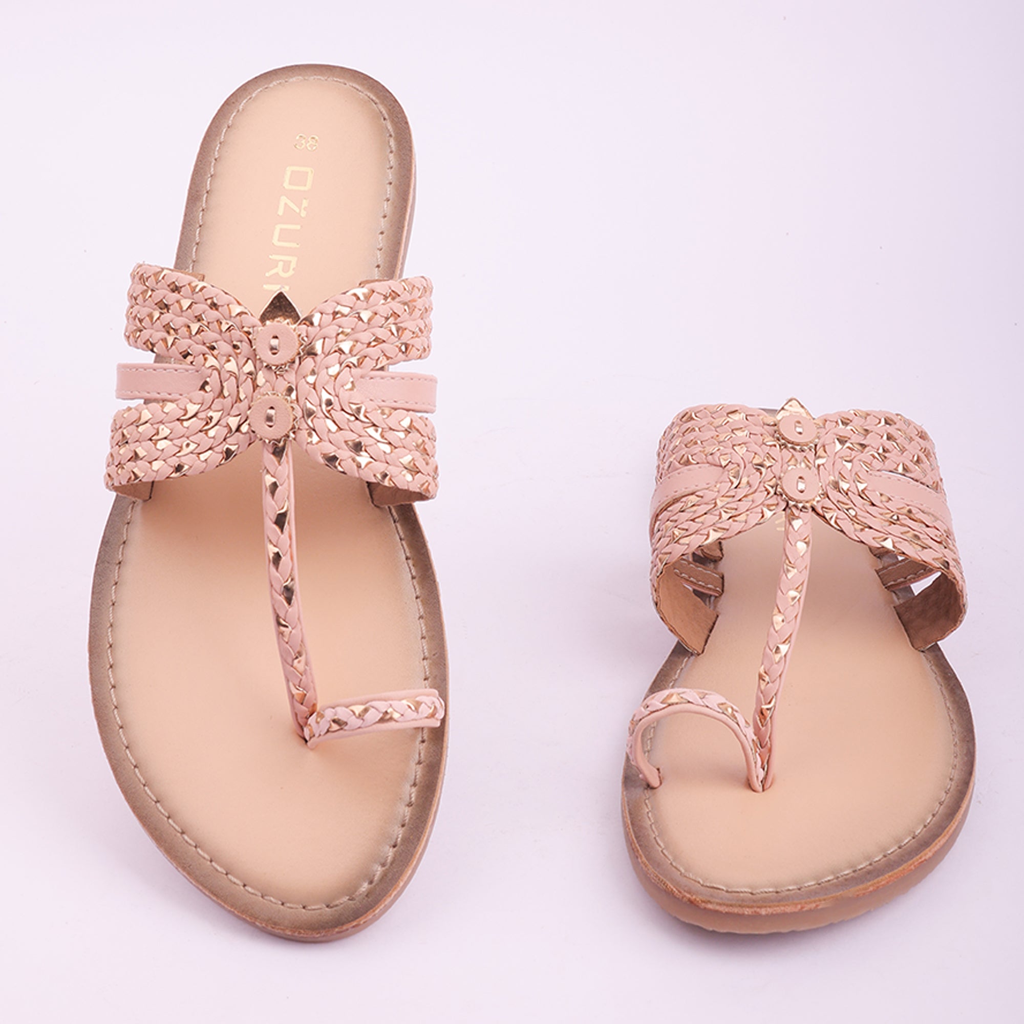 Embellished Handcrafted Toe Ring Flats for Women