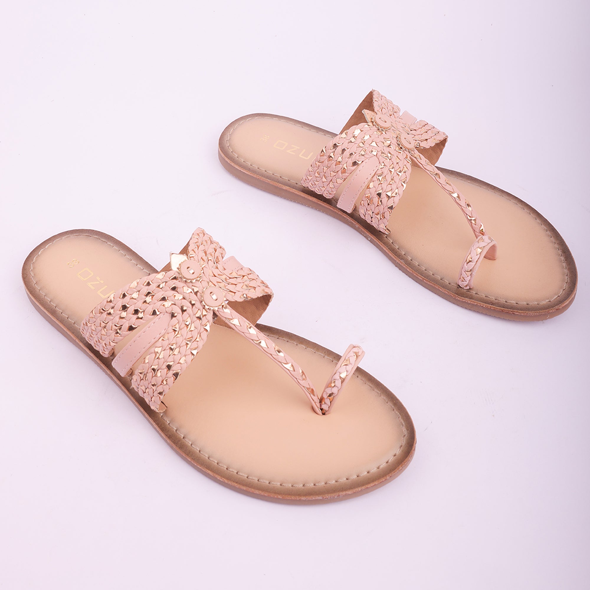 Embellished Handcrafted Toe Ring Flats for Women