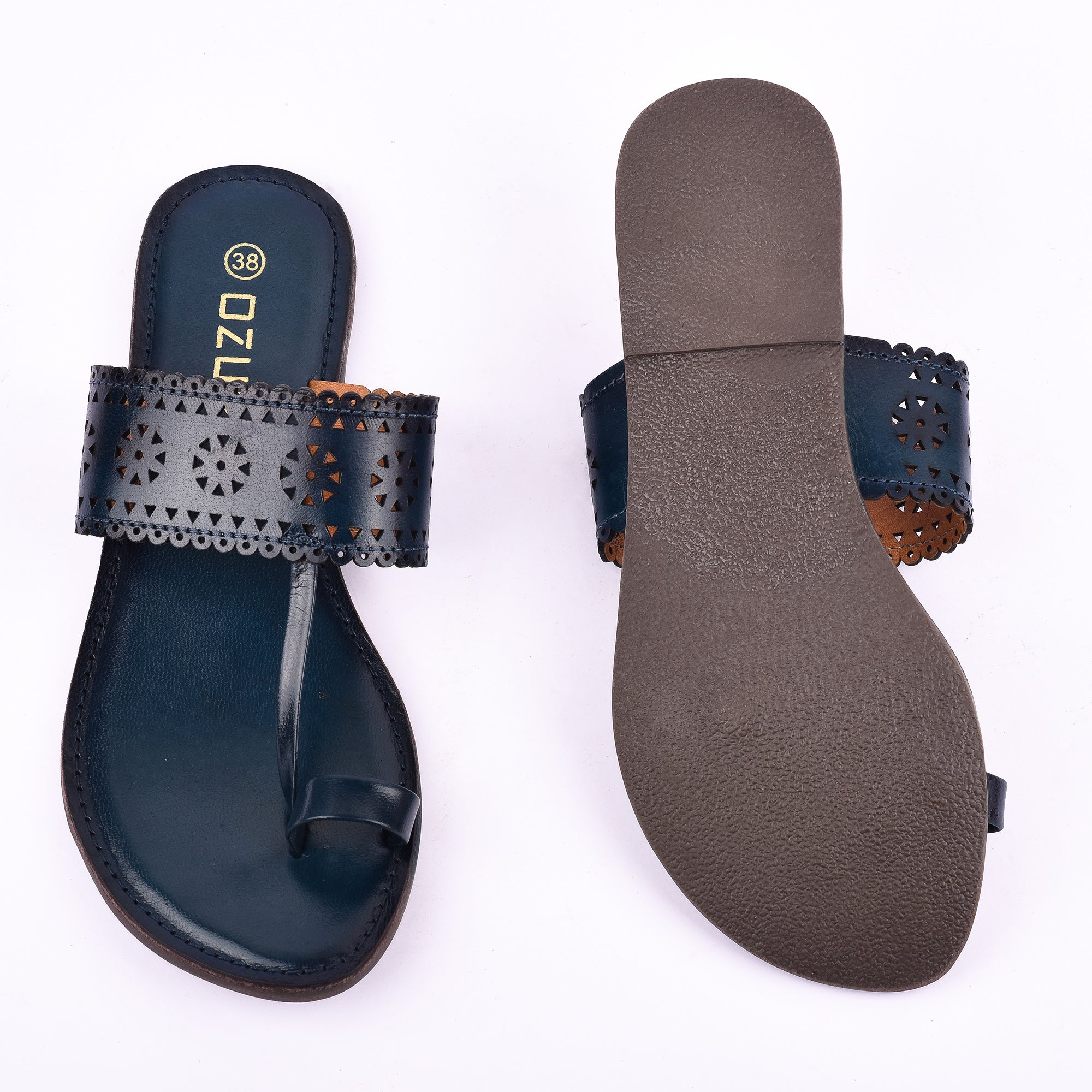 Ozuri Handcrafted Kolhapuri Flats for Women