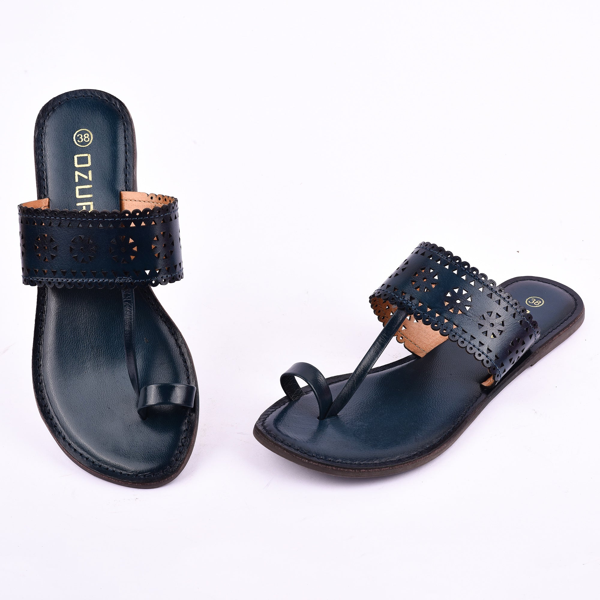 Ozuri Handcrafted Kolhapuri Flats for Women
