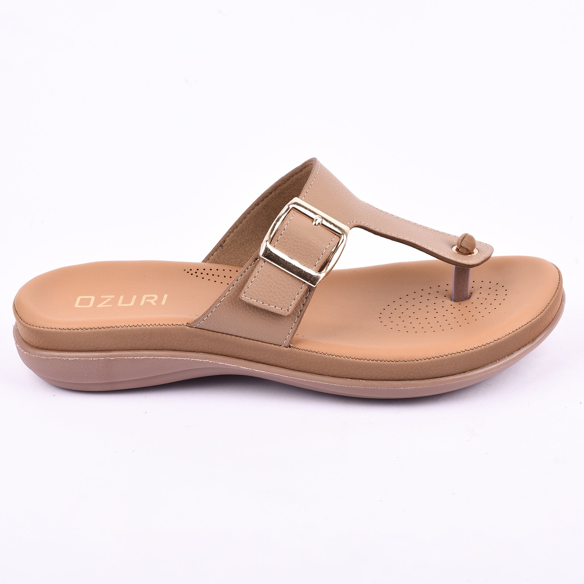 OZURI Women’s Comfort Buckle Flats – Stylish & Cushioned Daily Wear Sandals (10605)