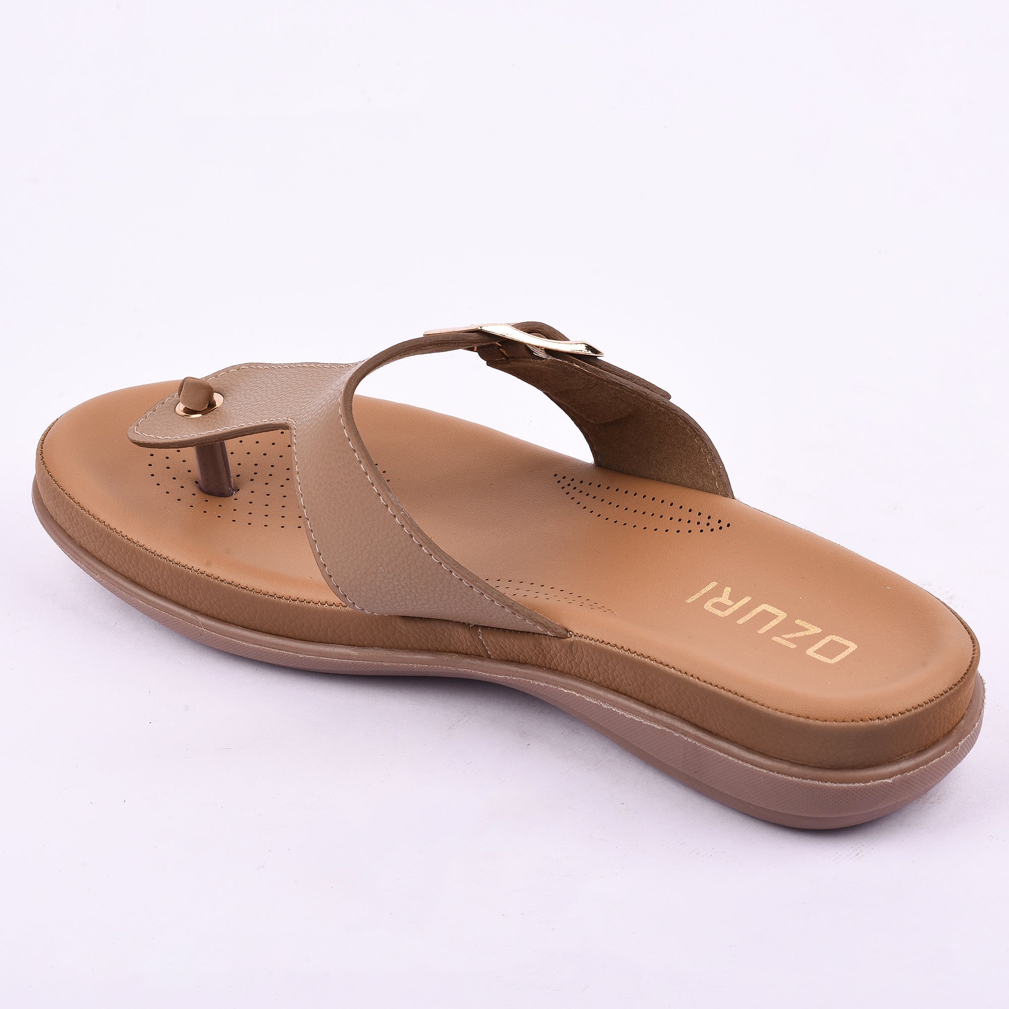 OZURI Women’s Comfort Buckle Flats – Stylish & Cushioned Daily Wear Sandals (10605)