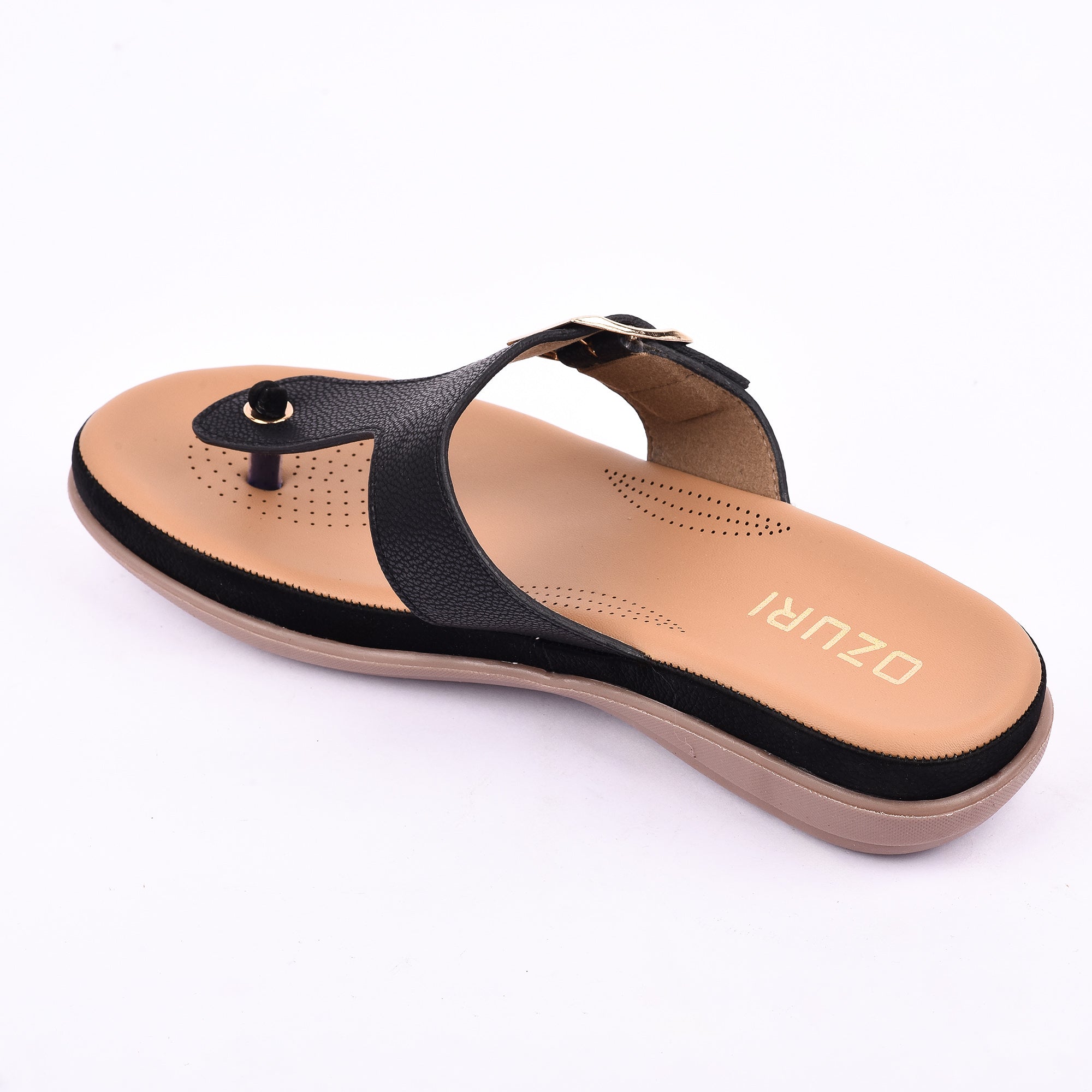 OZURI Women’s Comfort Buckle Flats – Stylish & Cushioned Daily Wear Sandals (10605)