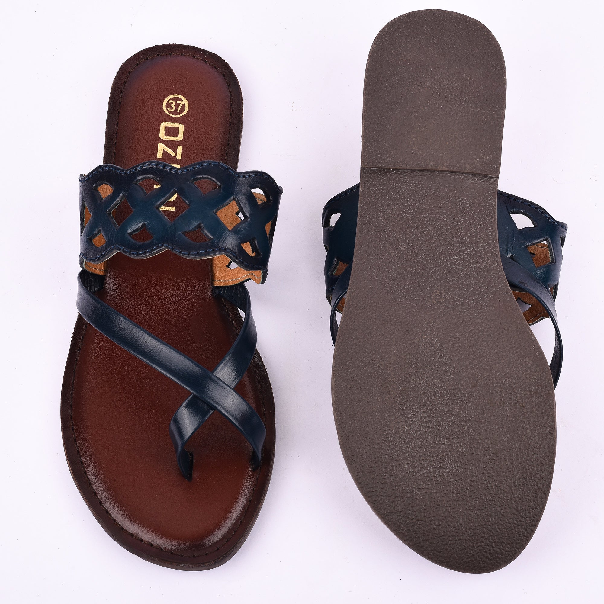 Trendy Cutwork Slip-On Flat Sandal for Women