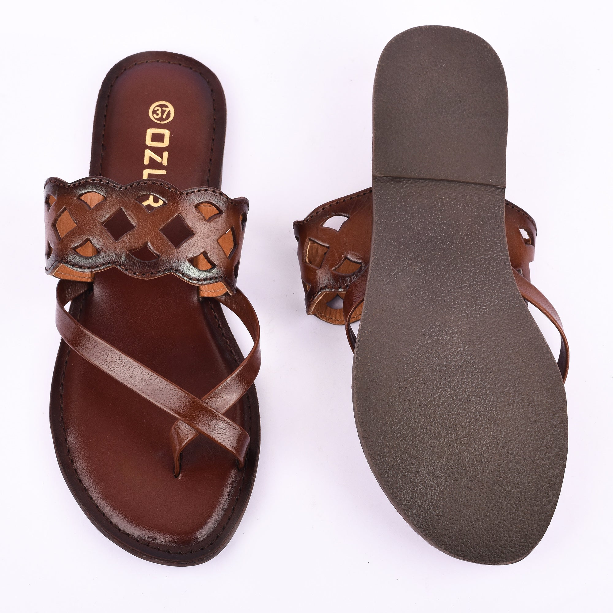 Trendy Cutwork Slip-On Flat Sandal for Women