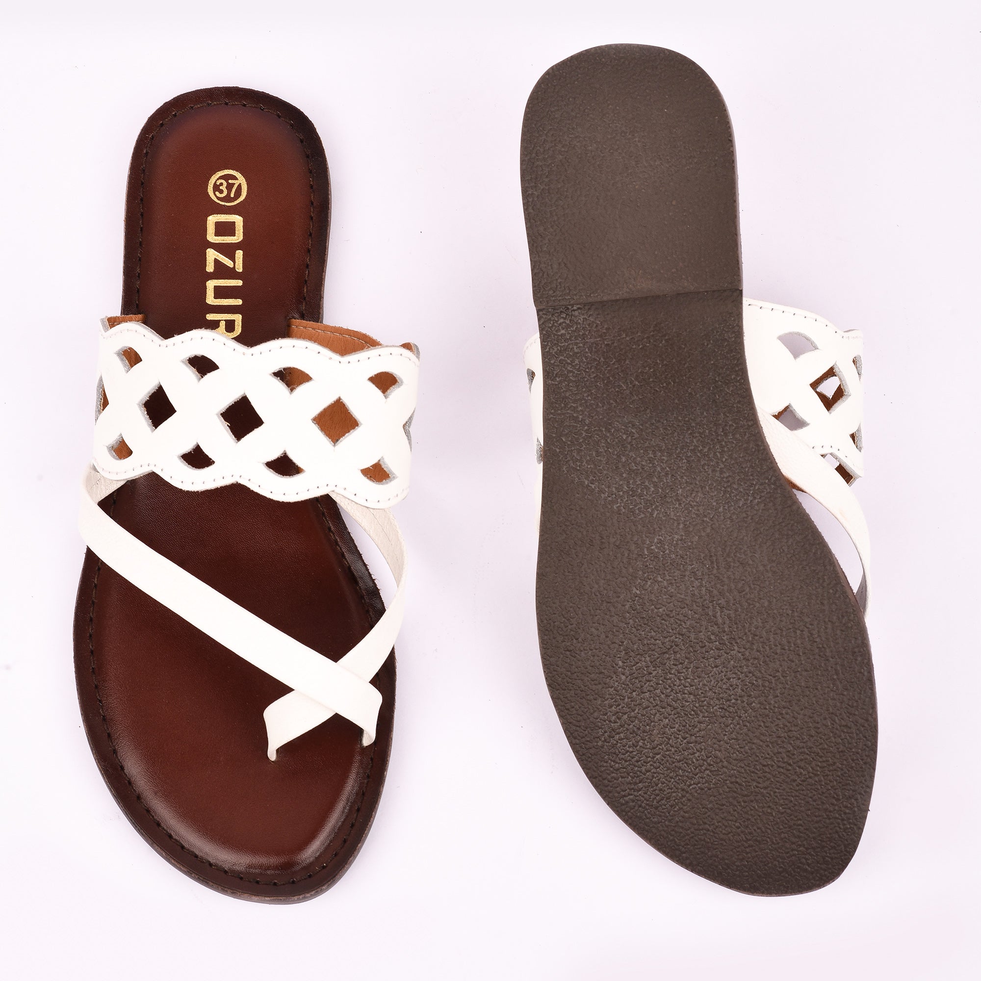 Trendy Cutwork Slip-On Flat Sandal for Women