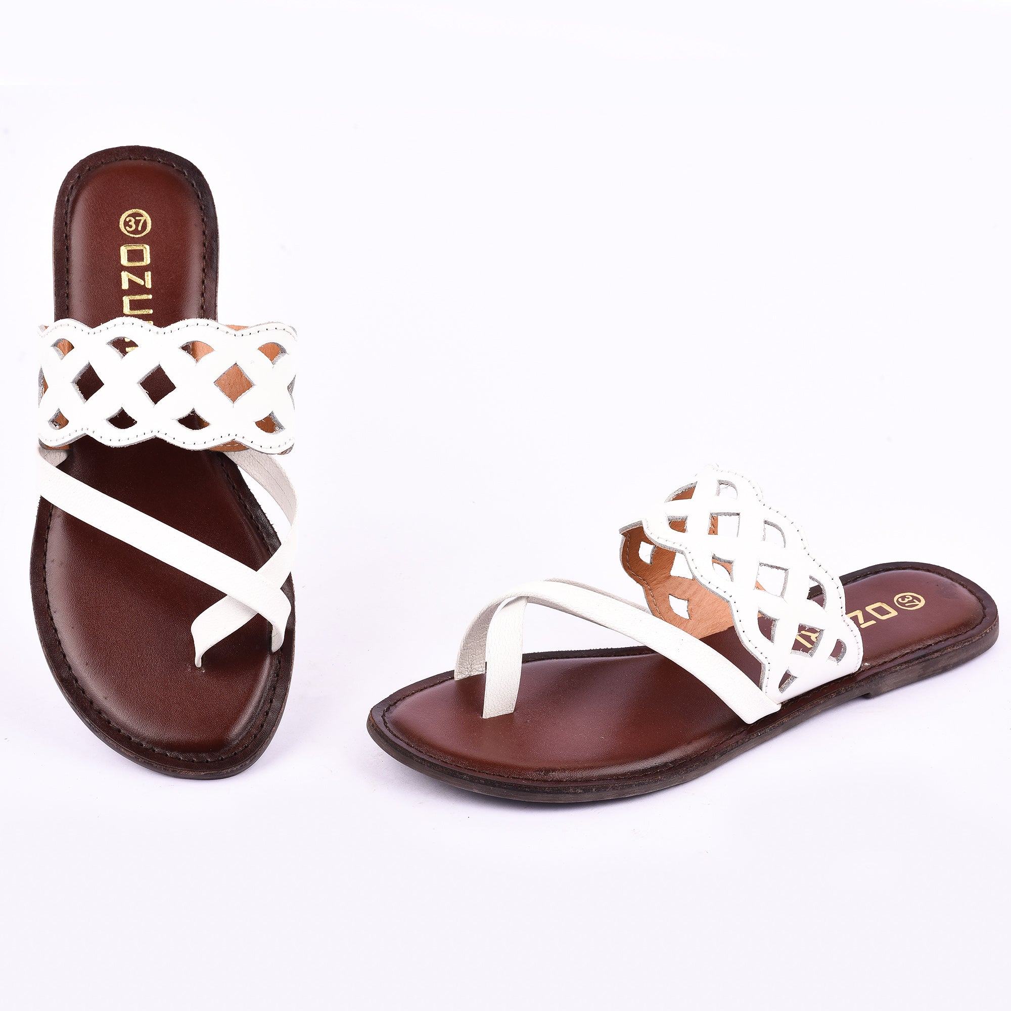 Trendy Cutwork Slip-On Flat Sandal for Women