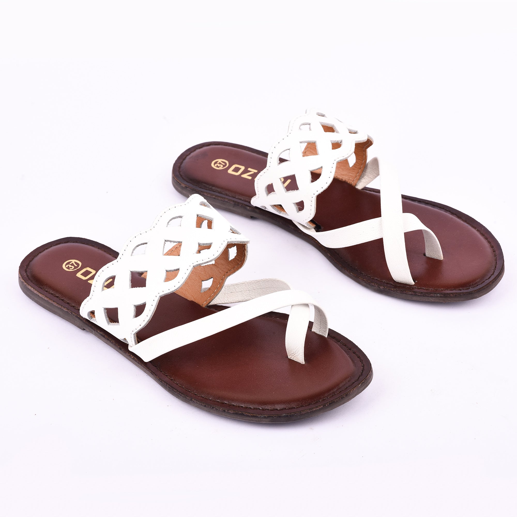Trendy Cutwork Slip-On Flat Sandal for Women