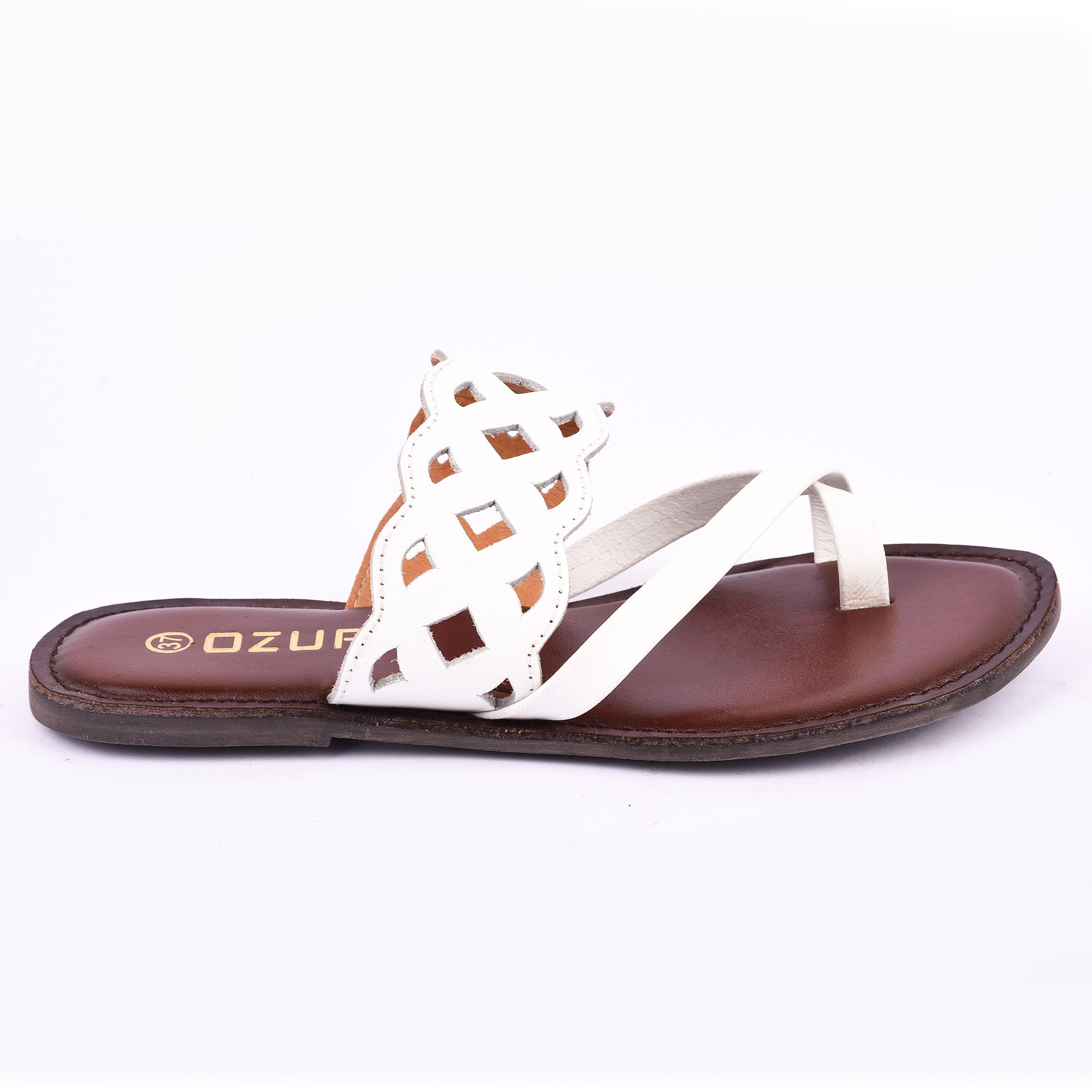 Trendy Cutwork Slip-On Flat Sandal for Women
