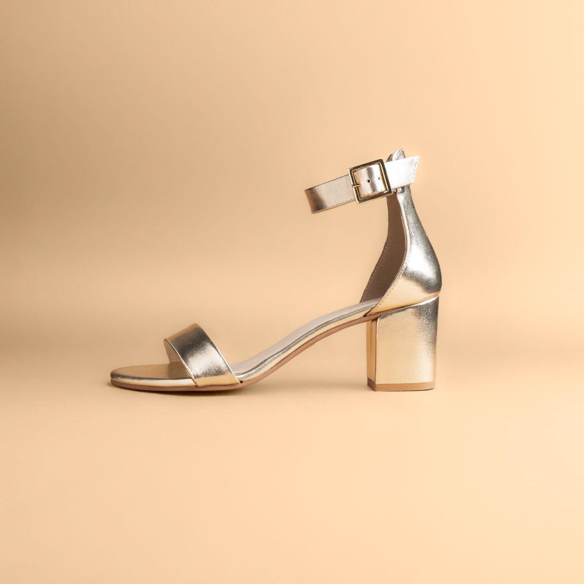 Mia Solid Ankle Strap Heels