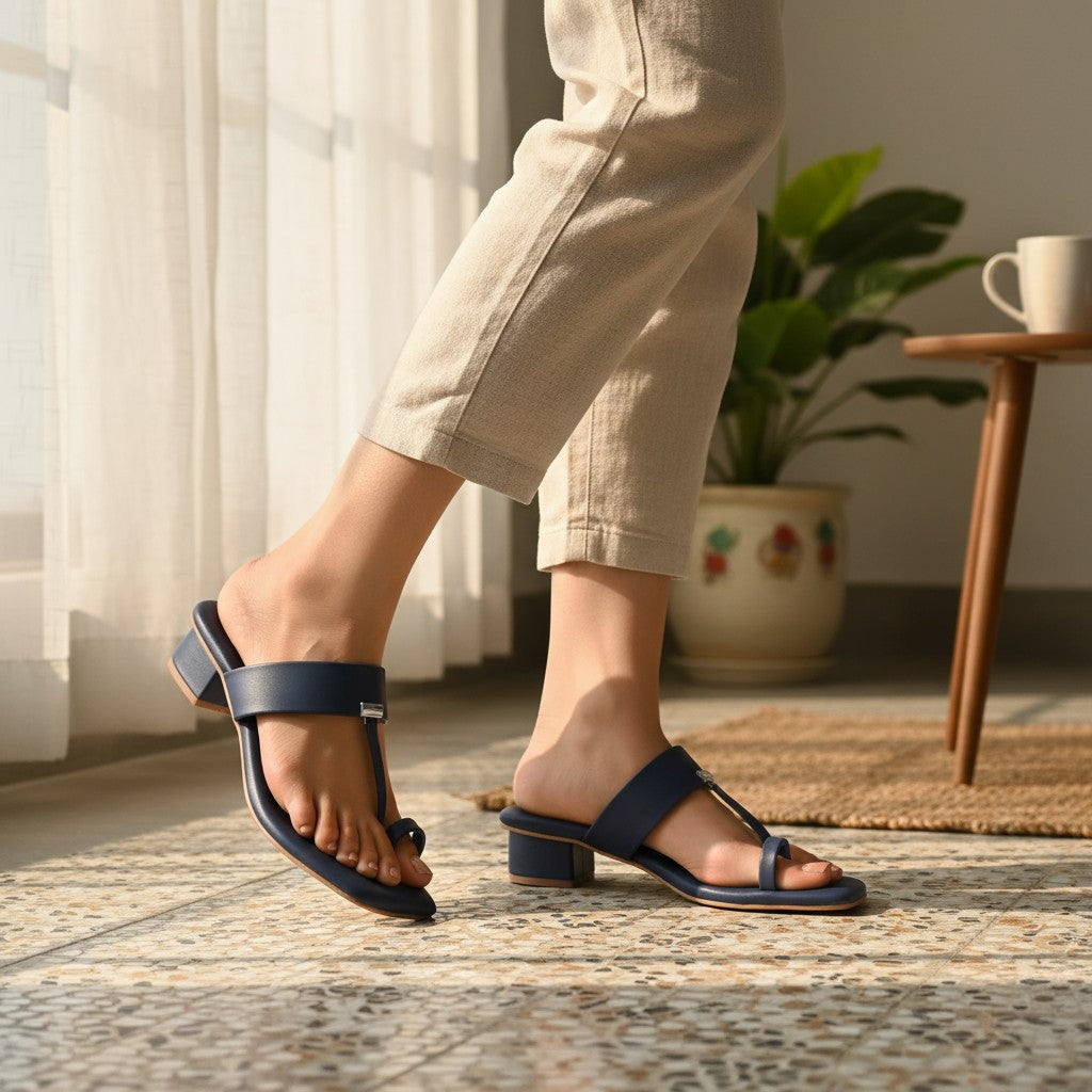 Stylish Toe Ring Block Heel Sandals for Women