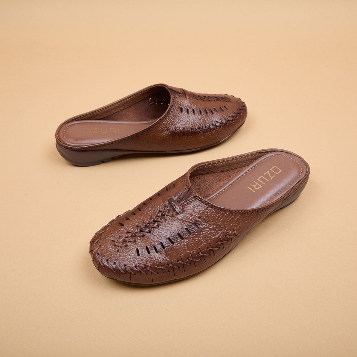 Sacha Handcrafted Leather Mules