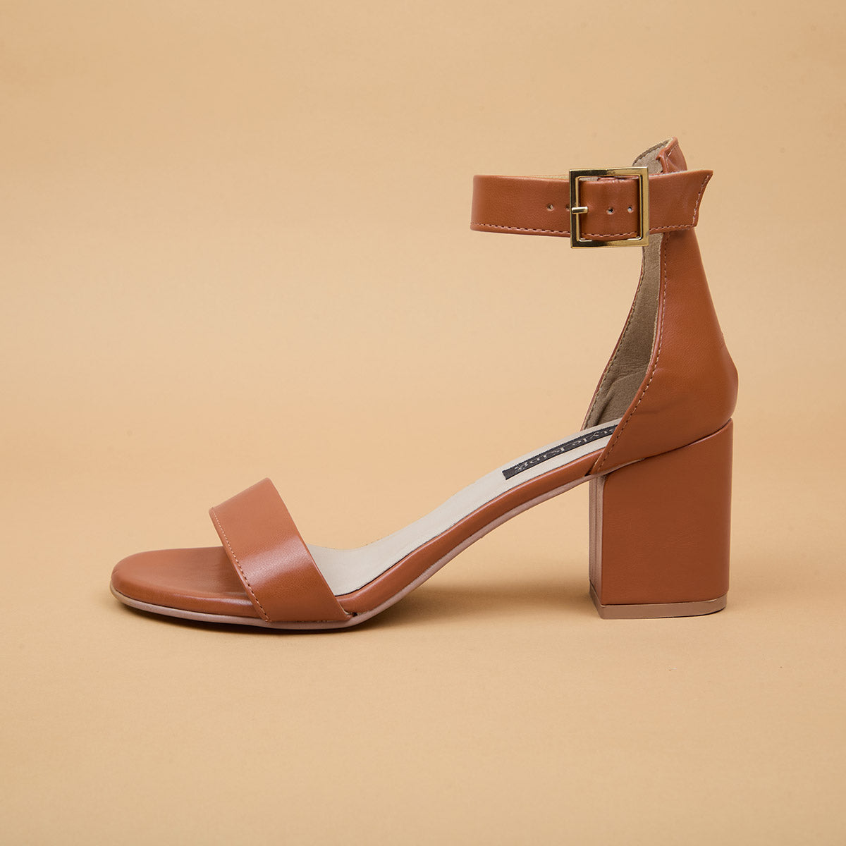 Mia Solid Ankle Strap Heels