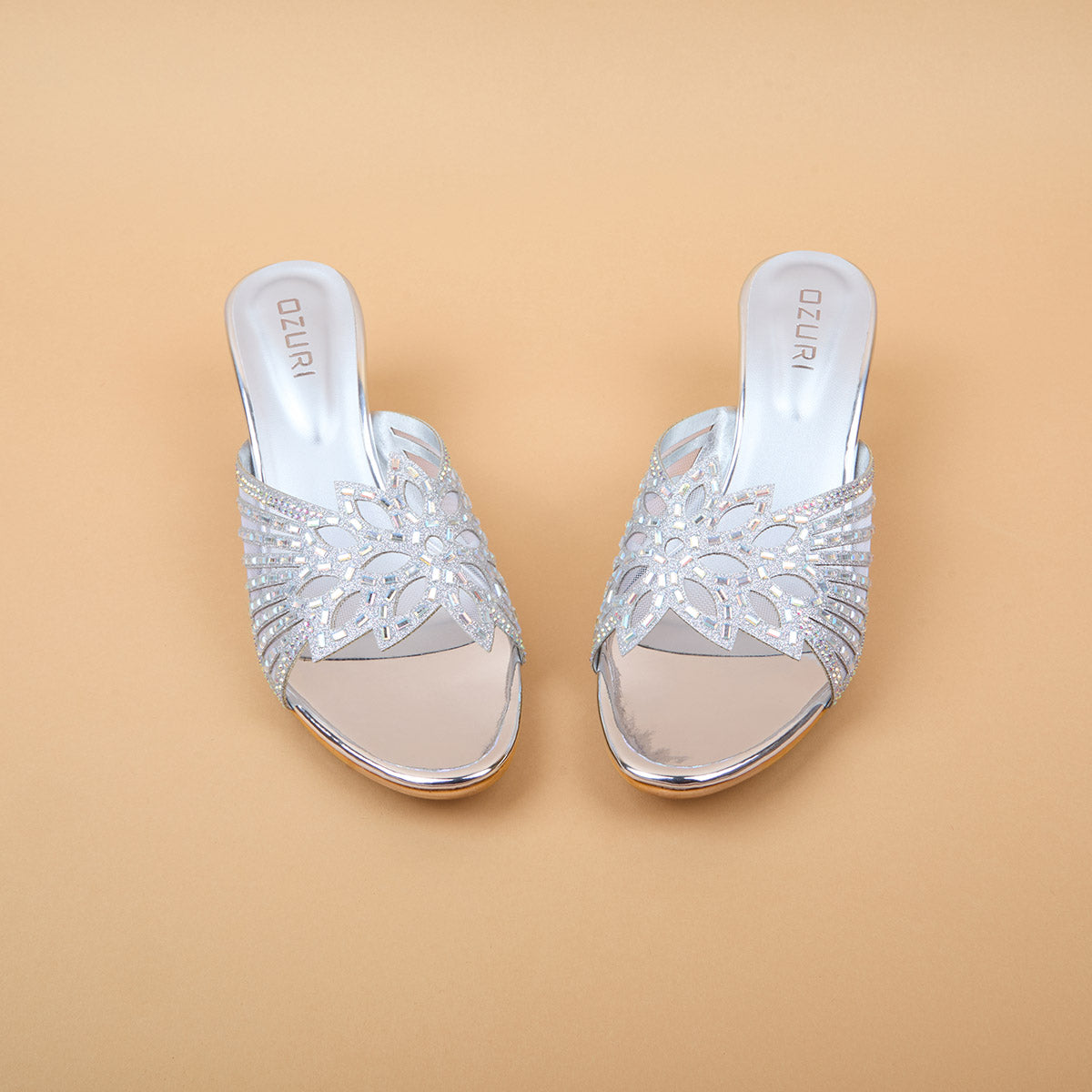 Shifa Embellished Slip On Heels