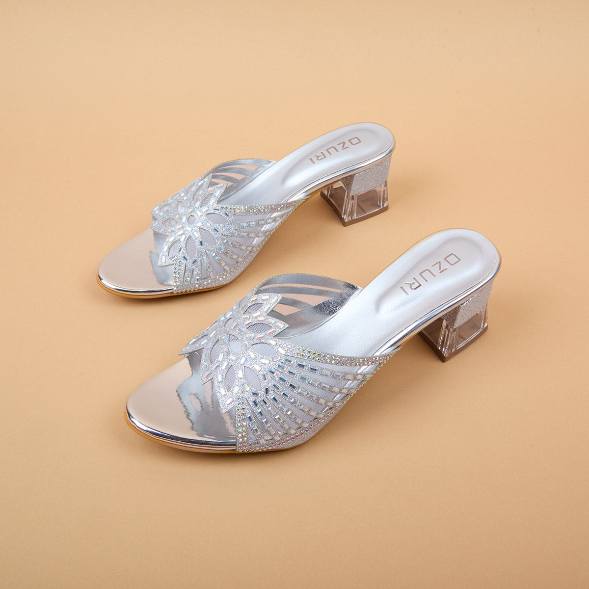 Shifa Embellished Slip On Heels