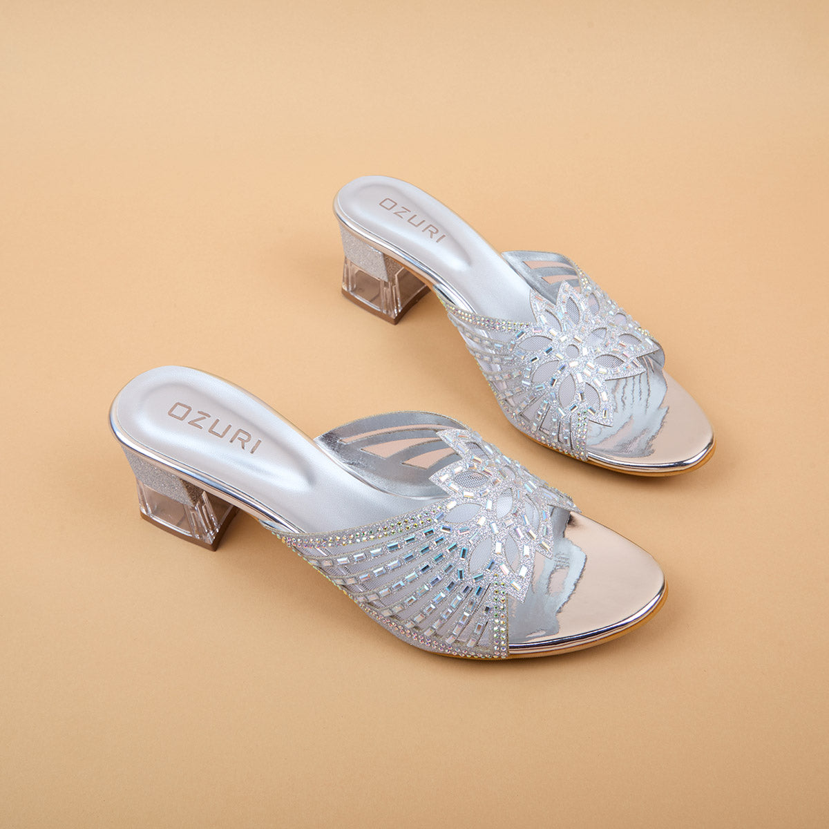 Shifa Embellished Slip On Heels