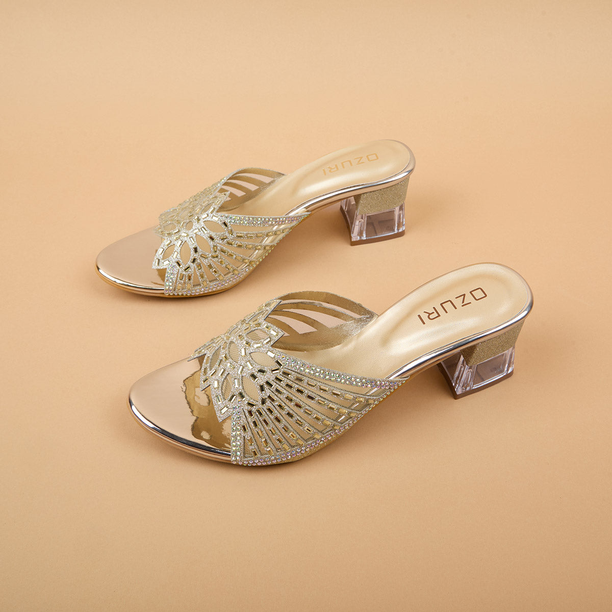 Shifa Embellished Slip On Heels