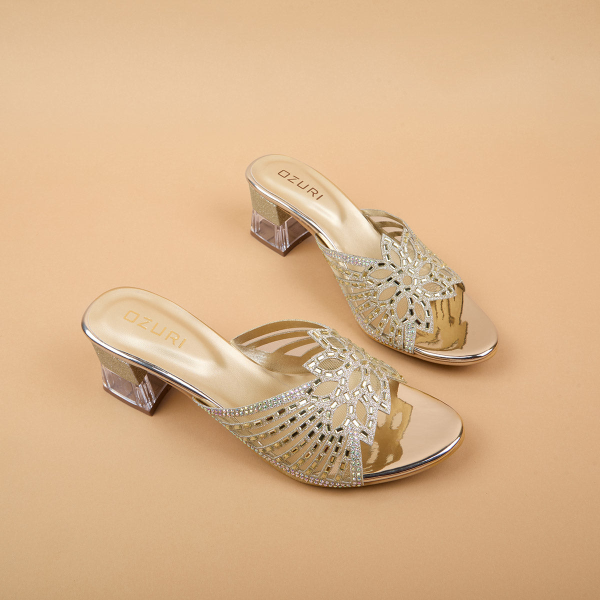 Shifa Embellished Slip On Heels