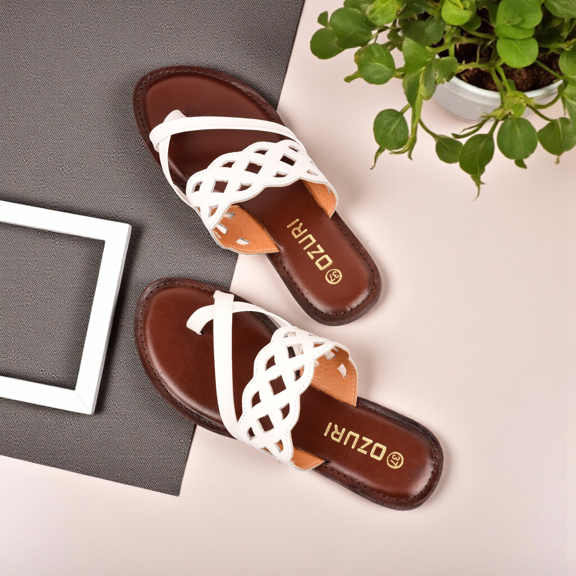 Trendy Cutwork Slip-On Flat Sandal for Women